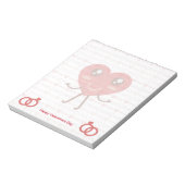 Bloc-note La Saint-Valentin Joli cœur rouge et petits cœurs (Tourné)