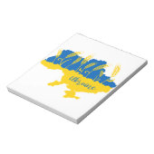 Bloc-note La typographie ukrainienne et l'oreille au blé sur (Tourné)