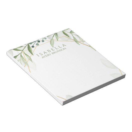 Bloc-note La verdure géométrique (Incliné)