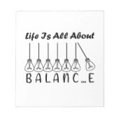 Bloc-note La vie, c'est l'équilibre de l'inspiration de moti (Devant)