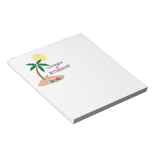 Bloc-note La vie commence à la retraite (Incliné)