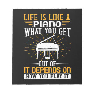 Bloc-note La Vie Est Comme Un Piano