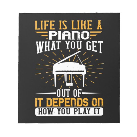 Bloc-note La Vie Est Comme Un Piano (Devant)