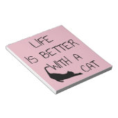 Bloc-note La Vie Est Meilleure Avec Un Chat - Amoureux de le (Incliné)