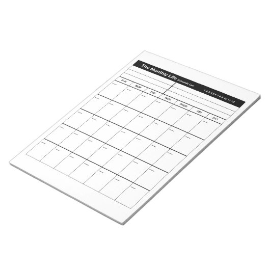 Bloc-note La vie mensuelle (Incliné)