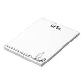Bloc-note Lab Notes Whimsical Custom Black and White Notepad (Tourné)