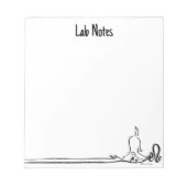 Bloc-note Lab Notes Whimsical Custom Black and White Notepad (Devant)
