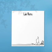 Bloc-note Lab Notes Whimsical Custom Black and White Notepad