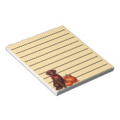 Bloc-note Labrador au chocolat avec Bandana rouge par Citrou (Incliné)