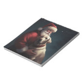 Bloc-note Labrador avec le Père Noël Festif Noël  (Tourné)