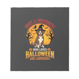 Bloc-note Labrador Halloween Grand-mère Conception de chien_