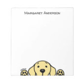 Bloc-note Labrador Jaune Personnalisé Vous Regardant Bloc-No (Devant)