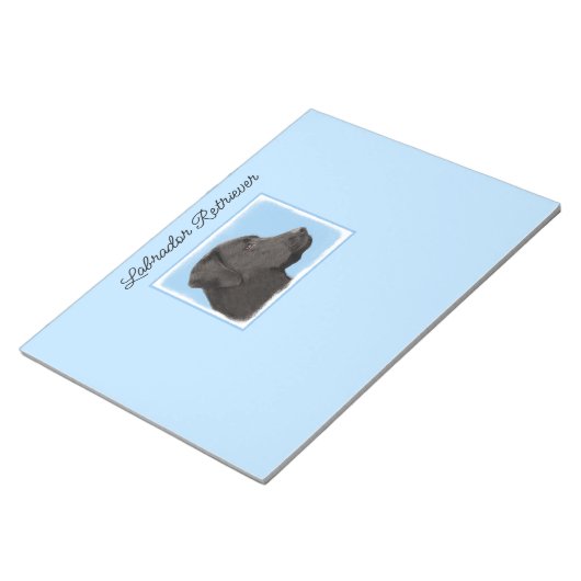 Bloc-note Labrador Retriever Black Peinture Original Chien A (Incliné)