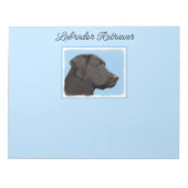 Bloc-note Labrador Retriever Black Peinture Original Chien A (Devant)