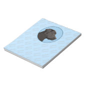 Bloc-note Labrador Retriever Black Peinture Original Chien A (Tourné)