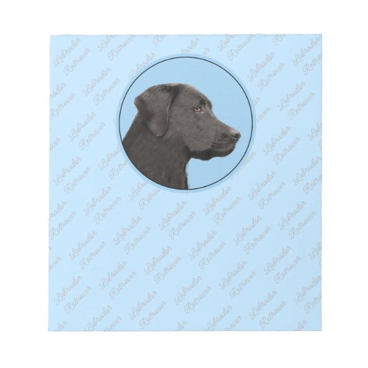 Bloc-note Labrador Retriever Black Peinture Original Chien A (Devant)