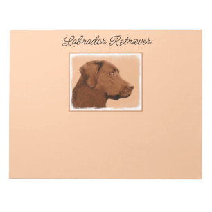 Bloc-note Labrador Retriever (Chocolat) Peinture - Chien Art