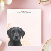Bloc-note Labrador Retriever Noir Personnalisé