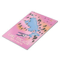 Lac Titicaca, Pérou, Bolivie carte du lac art de v
