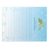 Bloc-note Lac Turtle Kid Cute Ocean Stationary Notepad (Devant)