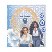 Bloc-note Lady Boss Mal oeil turc, bonne chance charme (Devant)