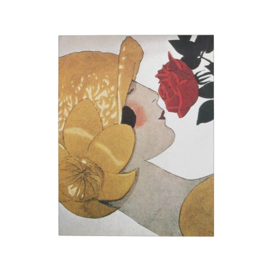 BLOC-NOTE LADY WITH RED ROSE (Tourné)