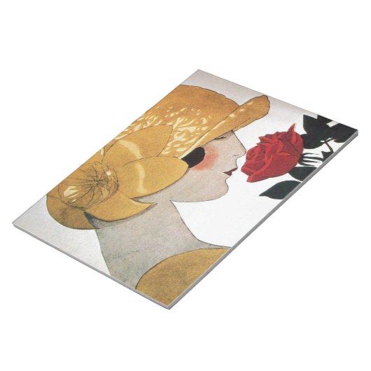 BLOC-NOTE LADY WITH RED ROSE (Incliné)