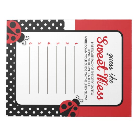 Bloc-note Ladybug Devine La Réponse Du Jeu De Mess Sweet (Devant)