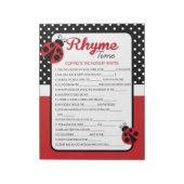 Bloc-note Ladybug Nursery Rhyme Baby shower Pack (Tourné)