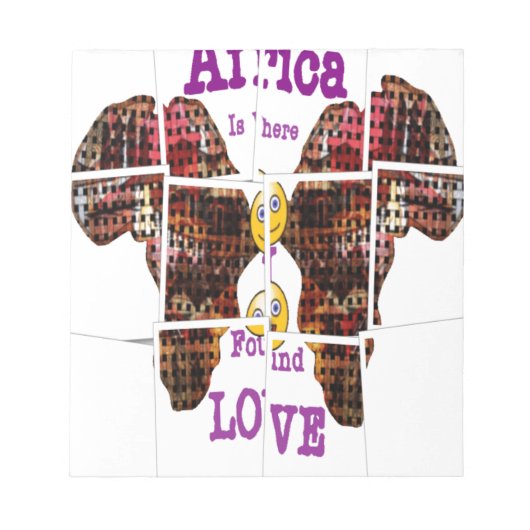Bloc-note L'Afrique c'est là que j'ai trouvé l'amour (Devant)