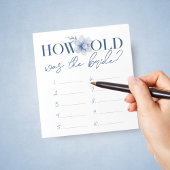 Bloc-note L'Âge De La Feuille De Réponse Du Jeu De Mariée