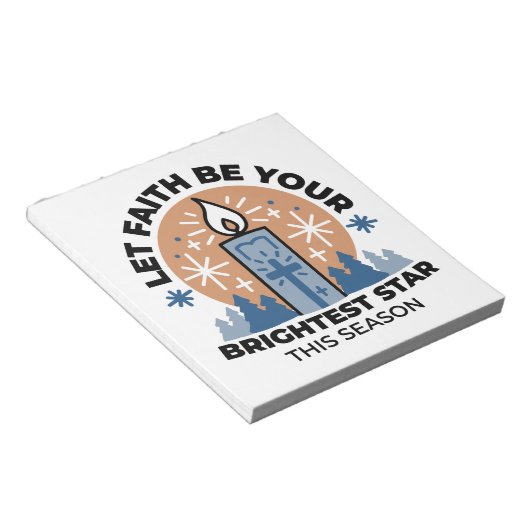 Bloc-note Laisser la foi briller : Thème hiver (Incliné)