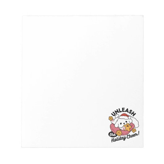 Bloc-note Laisser la joie des fêtes - Noël de chien mignon (Devant)