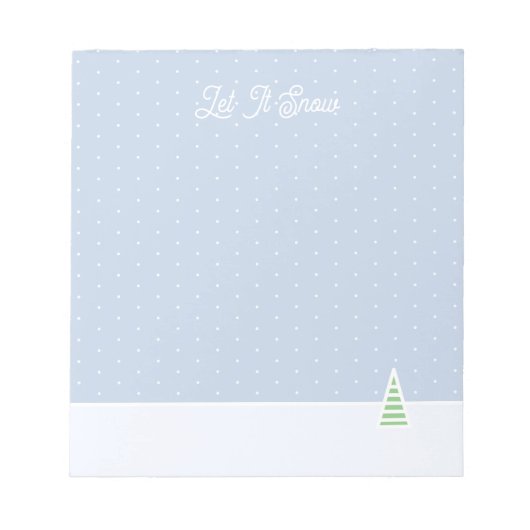 Bloc-note Laisser neiger un arbre d'hiver minuscule Ice Blue (Devant)
