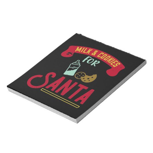Bloc-note Lait Et Cookies Pour Père Noël (Tourné)