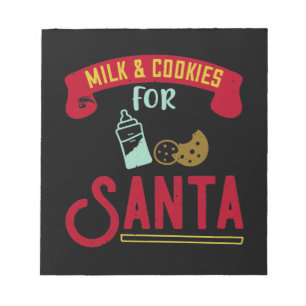 Bloc-note Lait Et Cookies Pour Père Noël