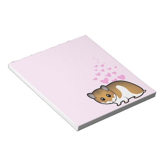 Bloc-note L'amour du hamster syrien (Incliné)
