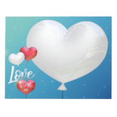 Bloc-note L'Amour Est Dans Les Ballons De La Saint-Valentin (Devant)