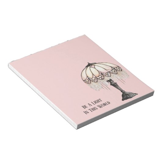 Bloc-note Lampe Rose Soyez Une Lumière (Incliné)