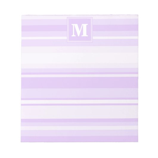 Bloc-note Landes lilas monogrammes (Devant)