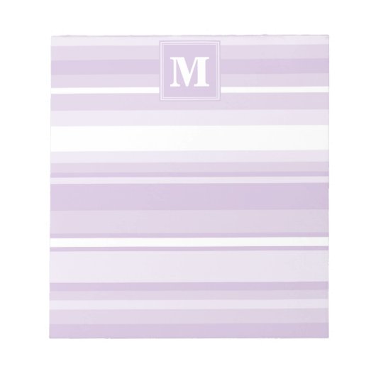 Bloc-note Landes violettes de chardon monogramme (Devant)