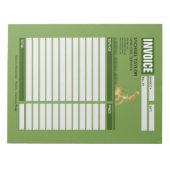 Bloc-note Landscaping Lawn Mowing Business Receipt Invoice (Devant)