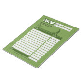 Bloc-note Landscaping Lawn Mowing Business Receipt Invoice (Incliné)