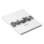 Bloc-note Lansing Michigan Skyline BW (Incliné)