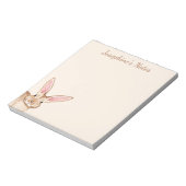 Bloc-note Lapin à l'aquarelle marron avec de grandes oreille (Tourné)