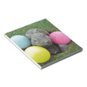 Bloc-note Lapin avec oeuf jaune rose (Incliné)