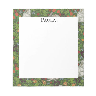 Bloc-note Lapin blanc Vintage victorien dans le jardin