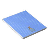 Bloc-note lapin bleu dans la boîte (Incliné)