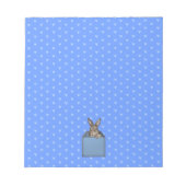 Bloc-note lapin bleu dans la boîte (Devant)