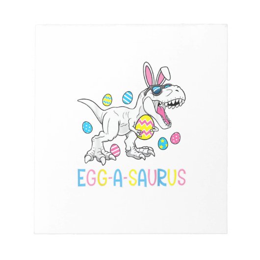 Bloc-note Lapin de Pâques Dinosaure Œuf A Saurus TRex Enfant (Devant)